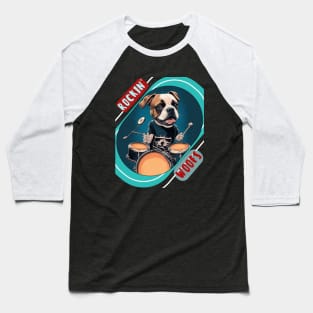 Rockin' Dog: "Rockin' Woofs" Baseball T-Shirt